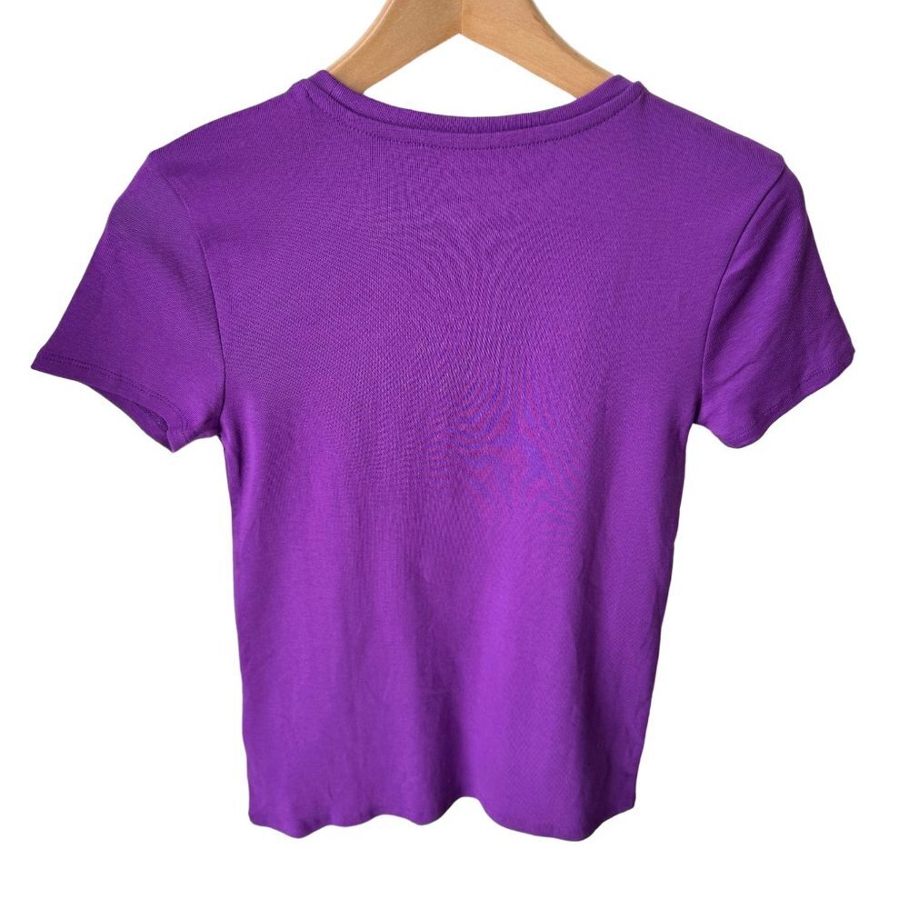 Joe Fresh purple size small ribbed t-shirt - Picture 3 of 4
